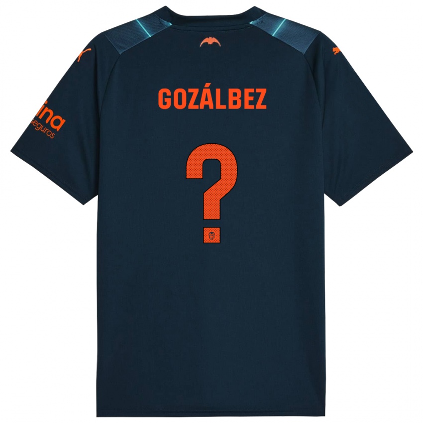 Niño Camiseta Pablo Gozálbez #0 Azul Marino 2ª Equipación 2023/24 La Camisa