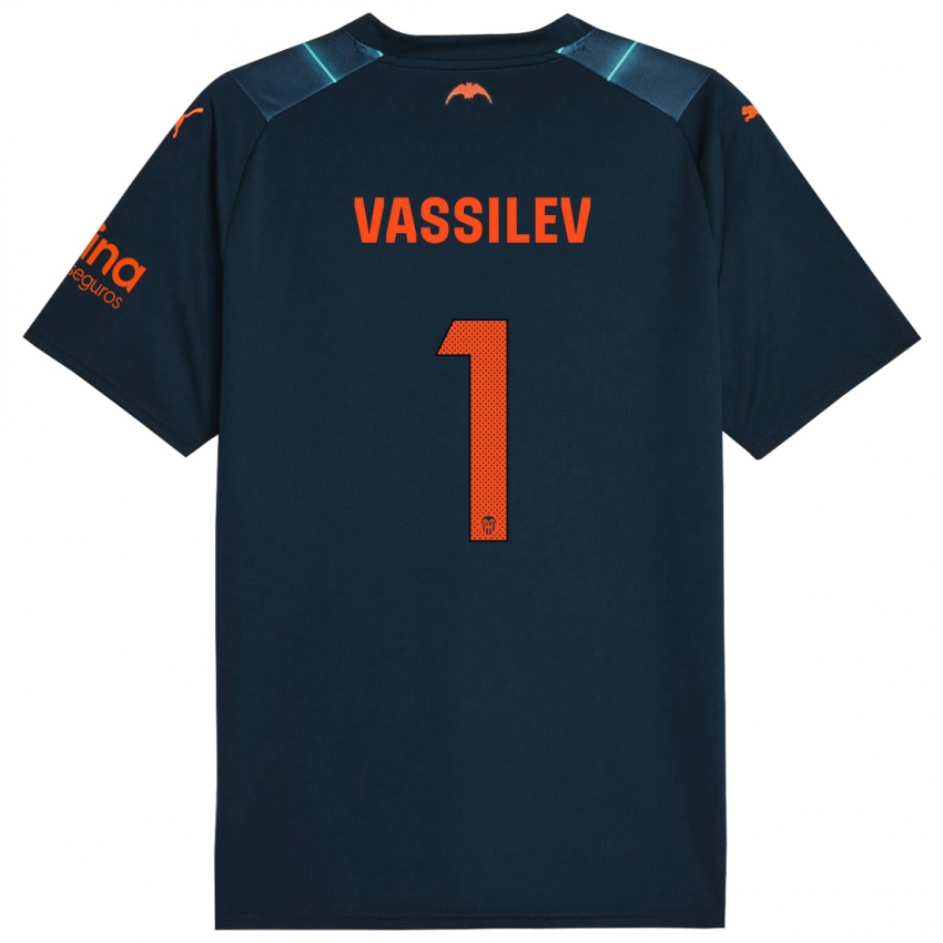 Niño Camiseta David Vassilev #1 Azul Marino 2ª Equipación 2023/24 La Camisa