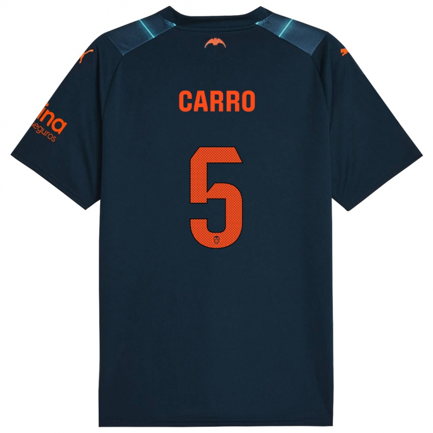Niño Camiseta Marta Carro #5 Azul Marino 2ª Equipación 2023/24 La Camisa