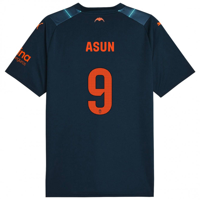 Niño Camiseta Asun #9 Azul Marino 2ª Equipación 2023/24 La Camisa