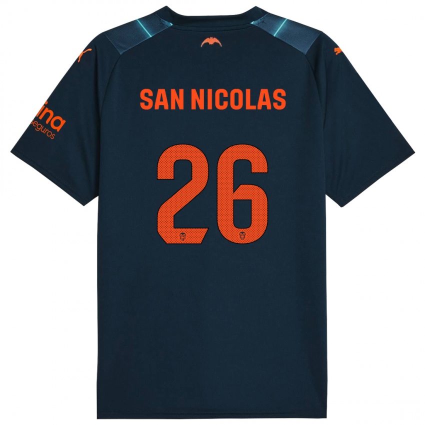 Niño Camiseta Olga San Nicolas #26 Azul Marino 2ª Equipación 2023/24 La Camisa