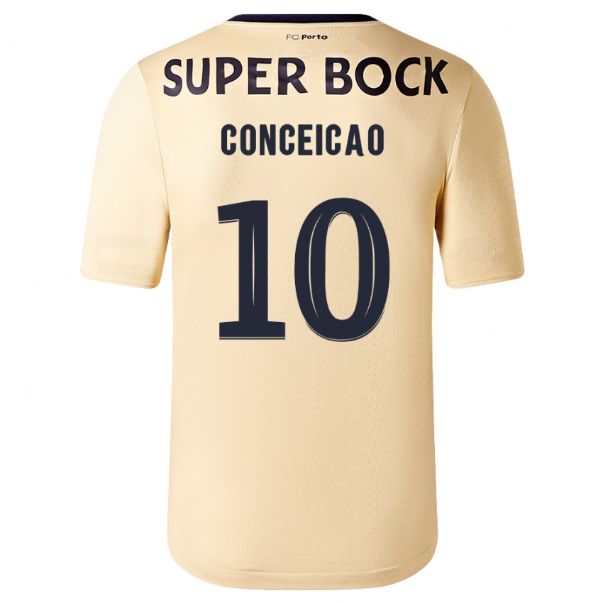 Niño Camiseta Francisco Conceicao #10 Beige-Dorado 2ª Equipación 2023/24 La Camisa
