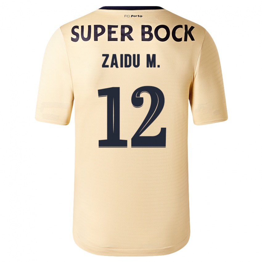 Niño Camiseta Zaidu #12 Beige-Dorado 2ª Equipación 2023/24 La Camisa