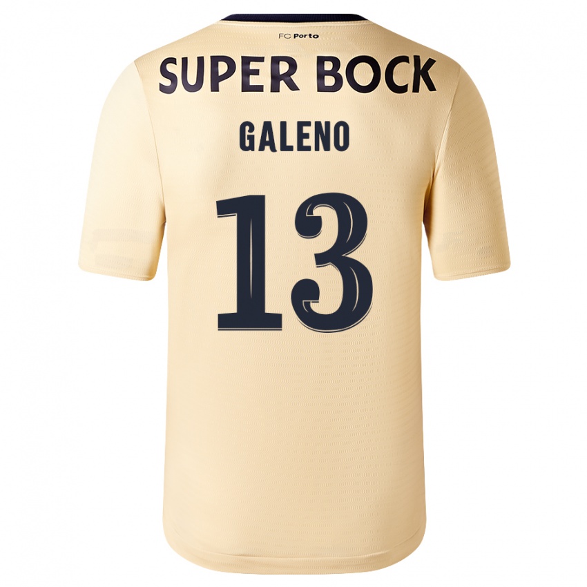 Niño Camiseta Galeno #13 Beige-Dorado 2ª Equipación 2023/24 La Camisa
