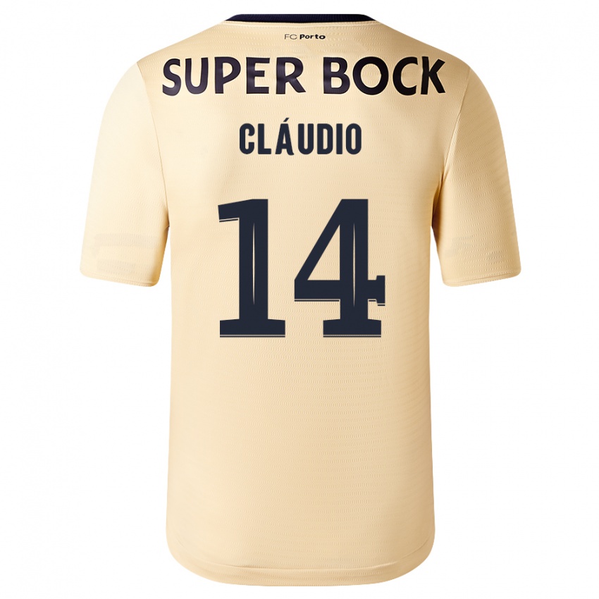 Niño Camiseta Claudio Ramos #14 Beige-Dorado 2ª Equipación 2023/24 La Camisa