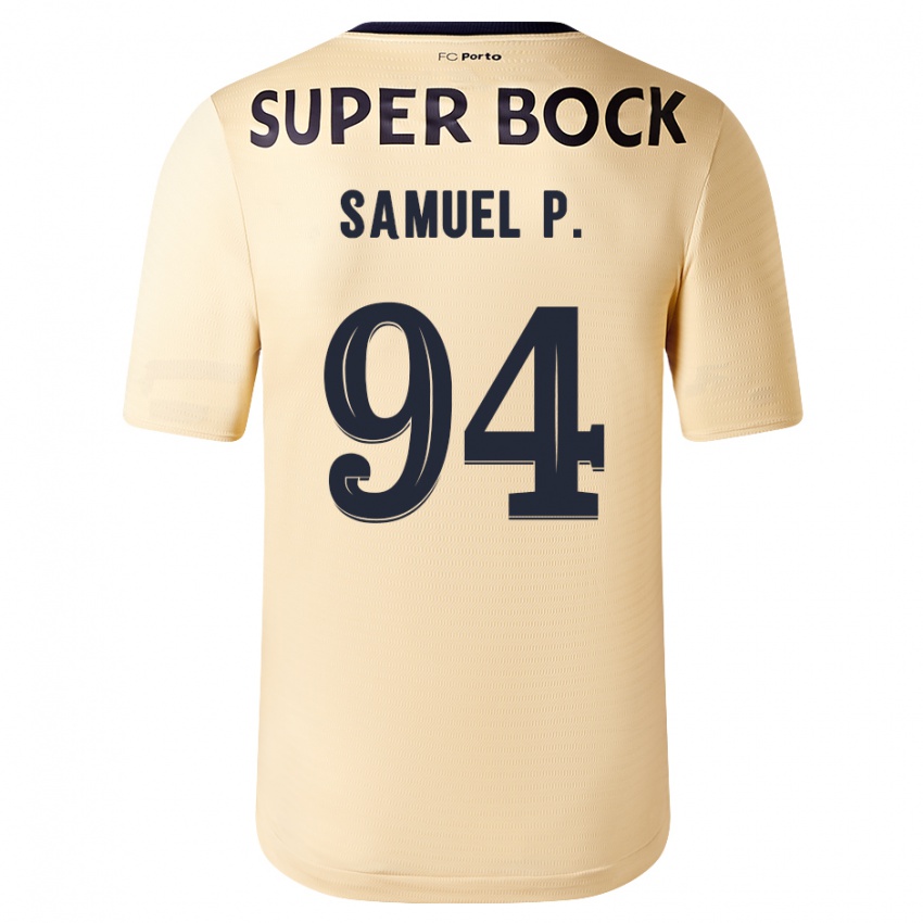 Niño Camiseta Samuel #94 Beige-Dorado 2ª Equipación 2023/24 La Camisa