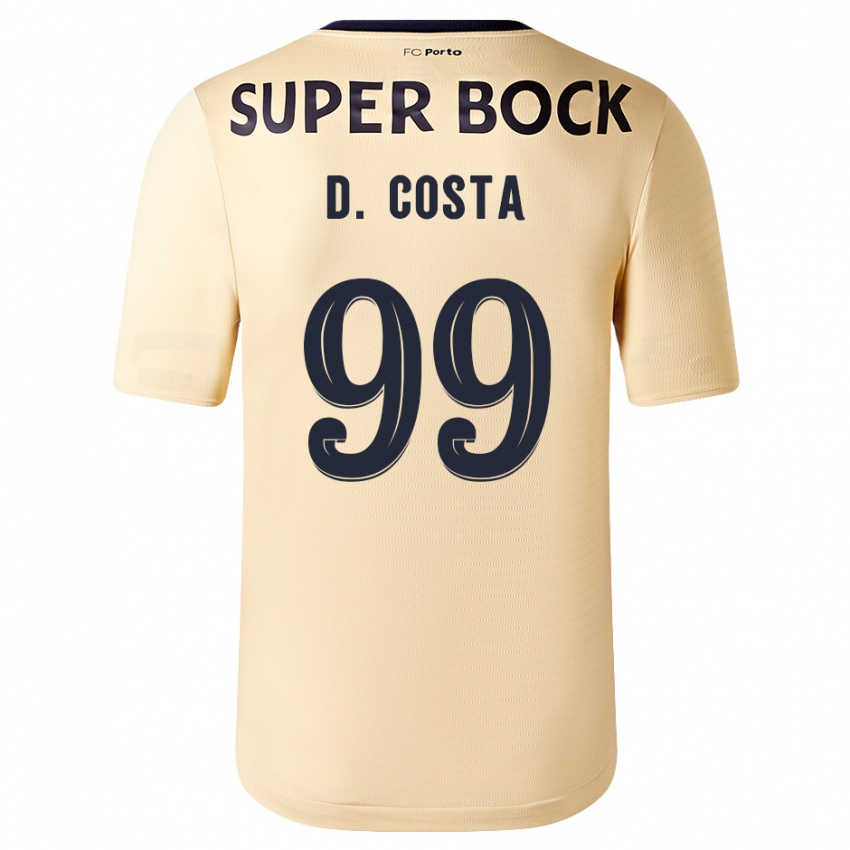 Niño Camiseta Diogo Costa #99 Beige-Dorado 2ª Equipación 2023/24 La Camisa