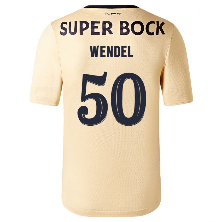 Niño Camiseta Wendel #50 Beige-Dorado 2ª Equipación 2023/24 La Camisa