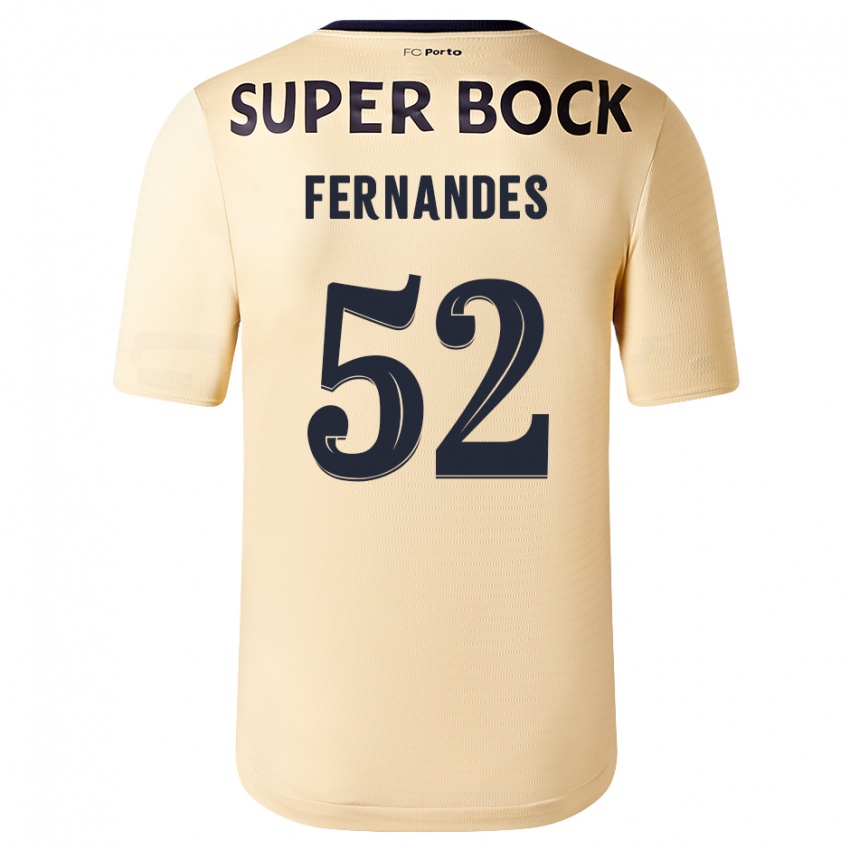 Niño Camiseta Martim Fernandes #52 Beige-Dorado 2ª Equipación 2023/24 La Camisa