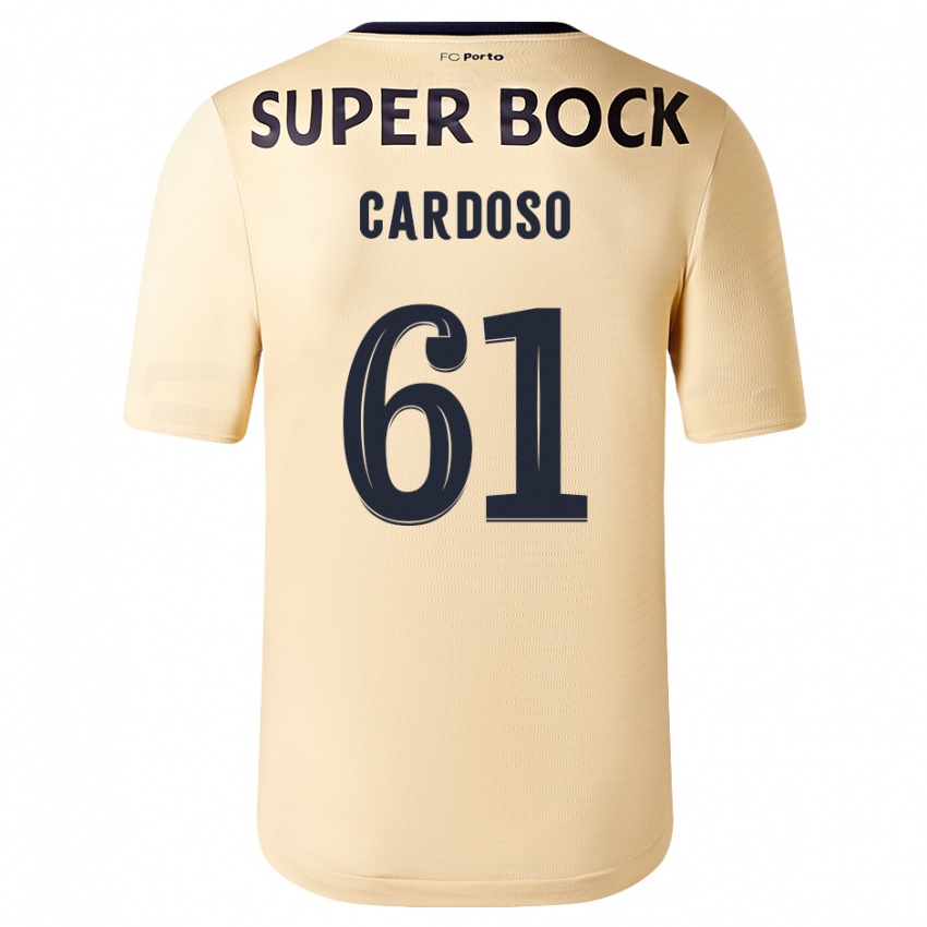 Niño Camiseta Ivan Cardoso #61 Beige-Dorado 2ª Equipación 2023/24 La Camisa