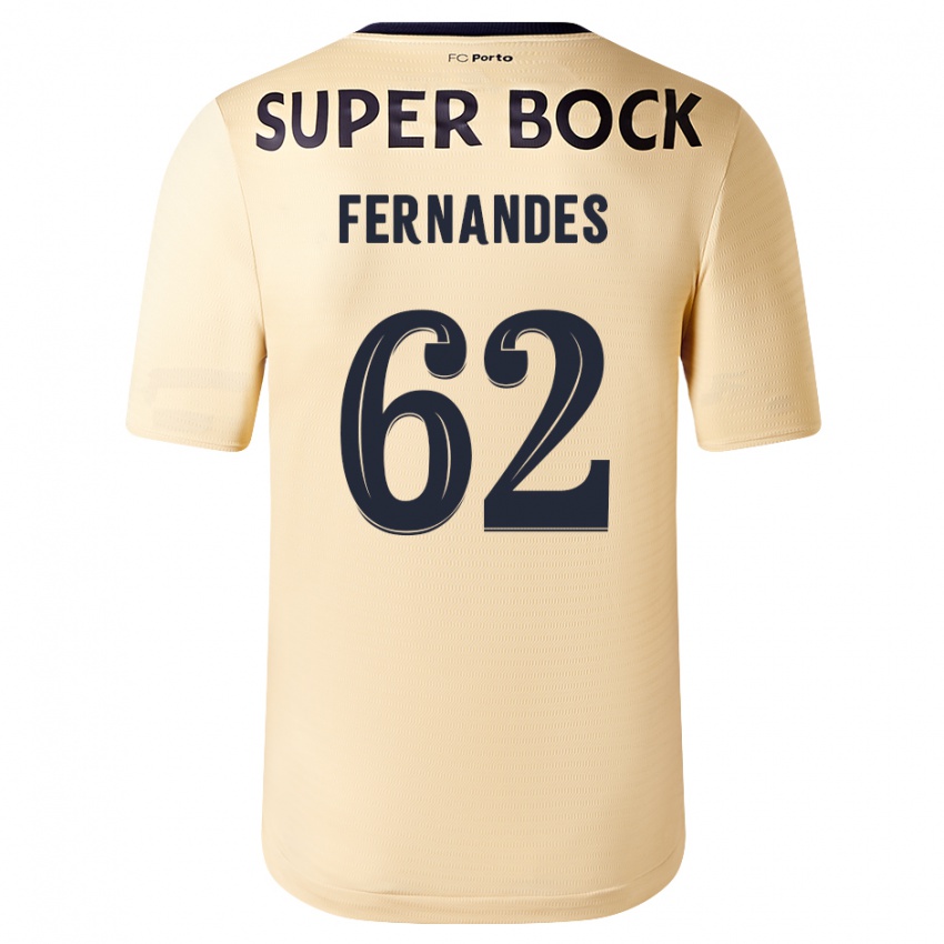 Niño Camiseta Rodrigo Fernandes #62 Beige-Dorado 2ª Equipación 2023/24 La Camisa
