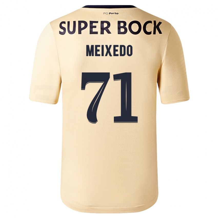Niño Camiseta Francisco Meixedo #71 Beige-Dorado 2ª Equipación 2023/24 La Camisa