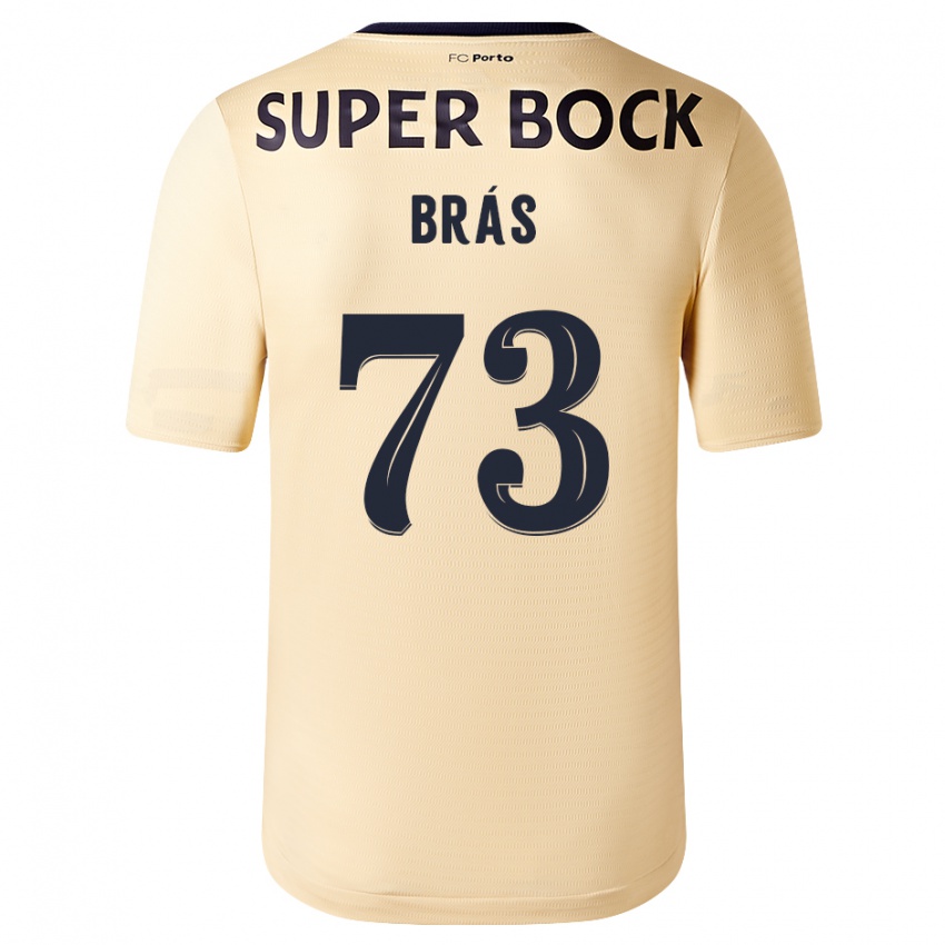 Niño Camiseta Gabriel Brás #73 Beige-Dorado 2ª Equipación 2023/24 La Camisa