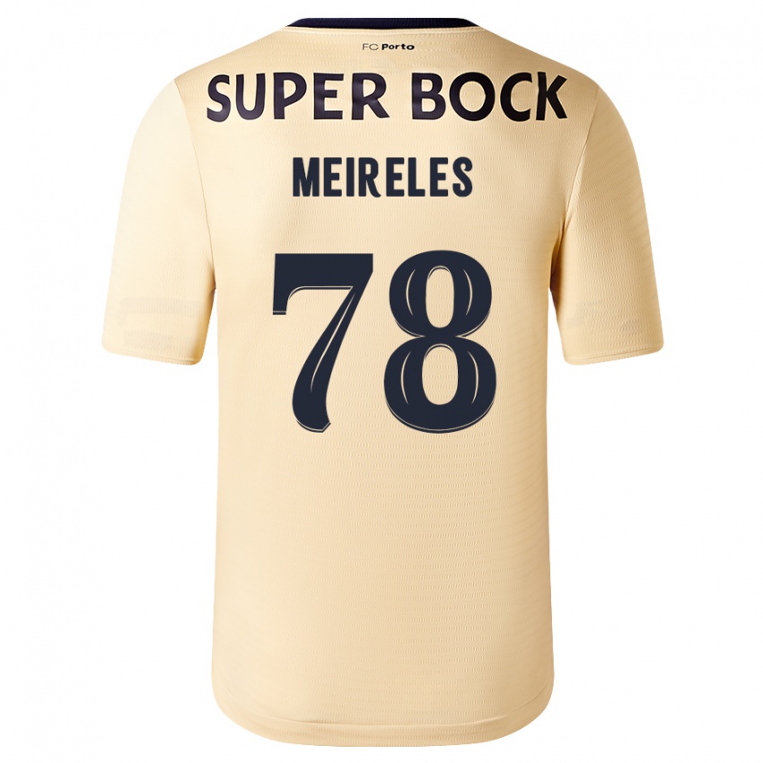 Niño Camiseta Jorge Meireles #78 Beige-Dorado 2ª Equipación 2023/24 La Camisa