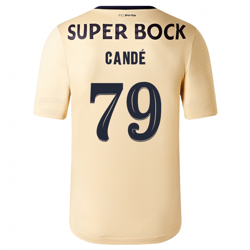 Niño Camiseta Umaro Candé #79 Beige-Dorado 2ª Equipación 2023/24 La Camisa