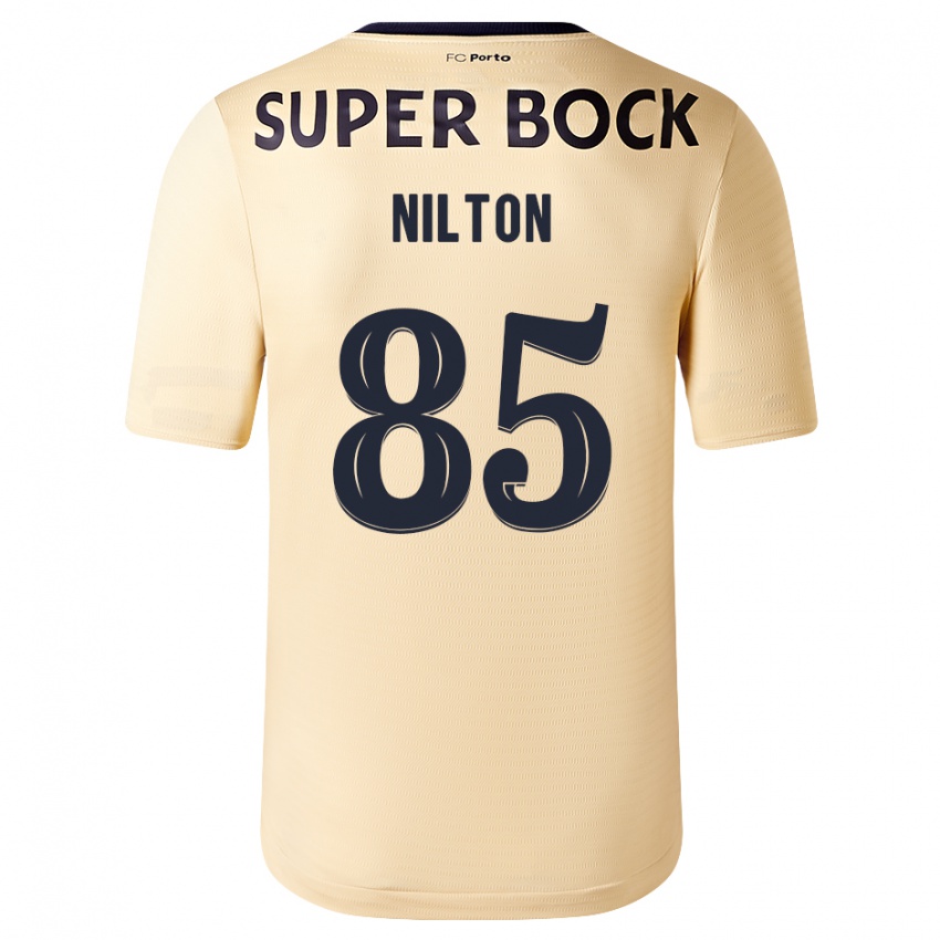 Niño Camiseta Nilton #85 Beige-Dorado 2ª Equipación 2023/24 La Camisa
