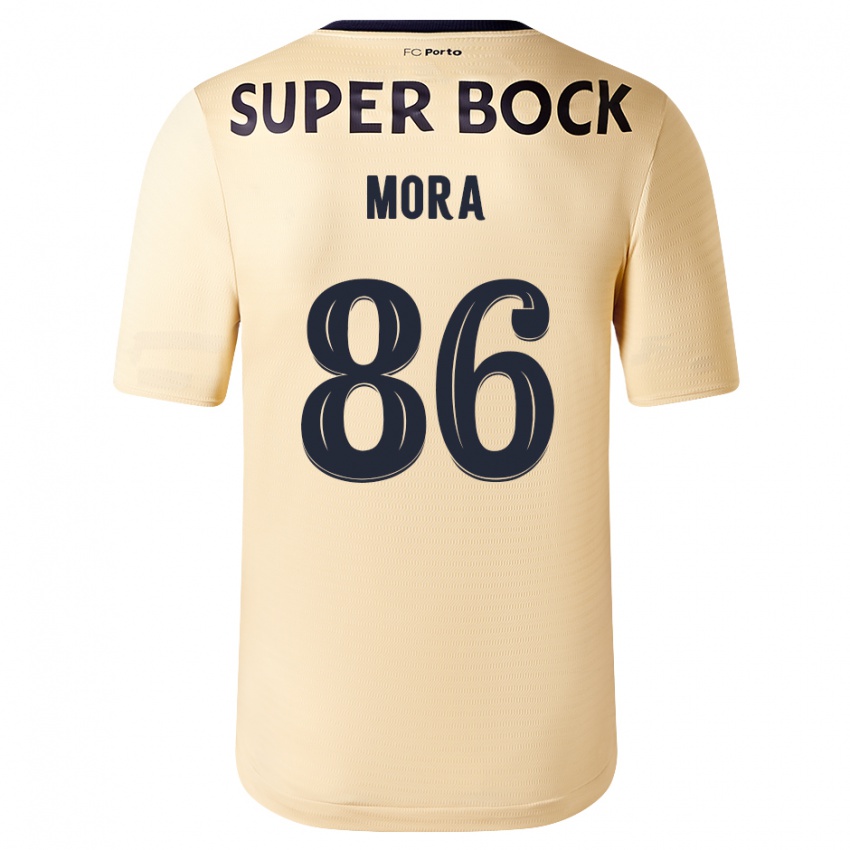 Niño Camiseta Rodrigo Mora #86 Beige-Dorado 2ª Equipación 2023/24 La Camisa