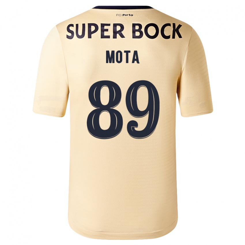 Niño Camiseta Luís Mota #89 Beige-Dorado 2ª Equipación 2023/24 La Camisa