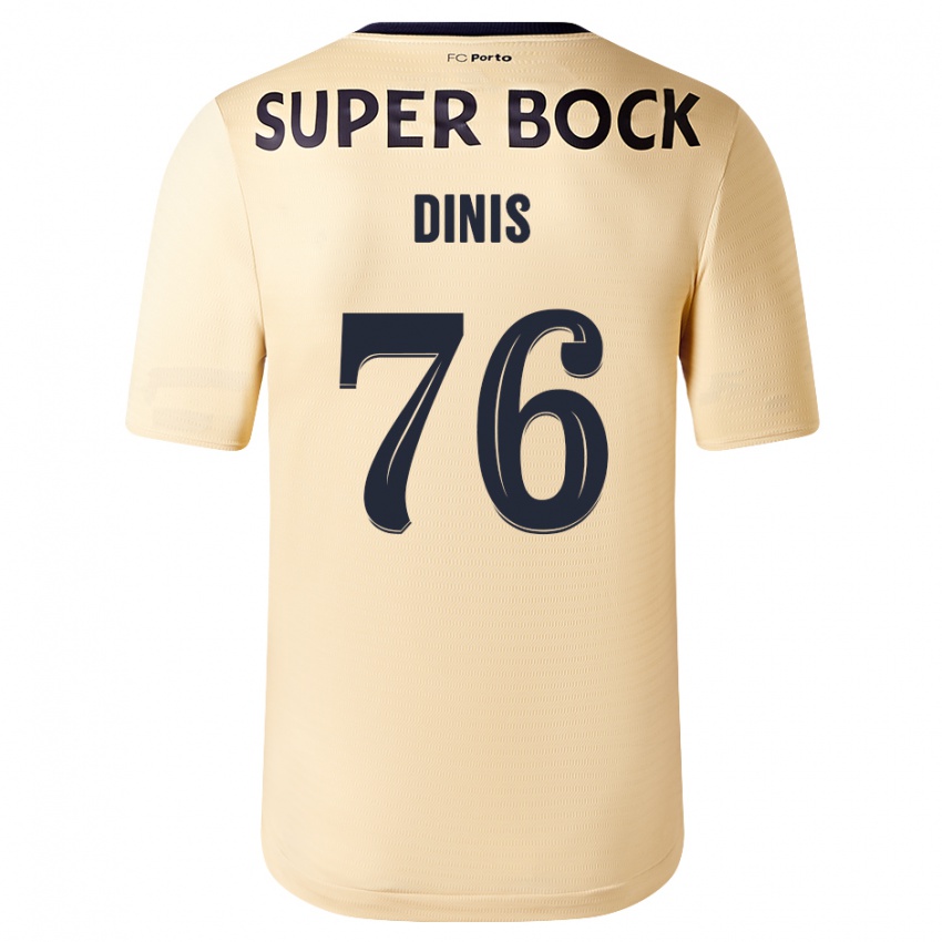 Niño Camiseta Dinis #76 Beige-Dorado 2ª Equipación 2023/24 La Camisa