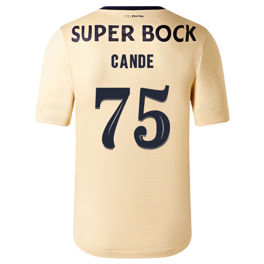 Niño Camiseta Anhá Cande #75 Beige-Dorado 2ª Equipación 2023/24 La Camisa