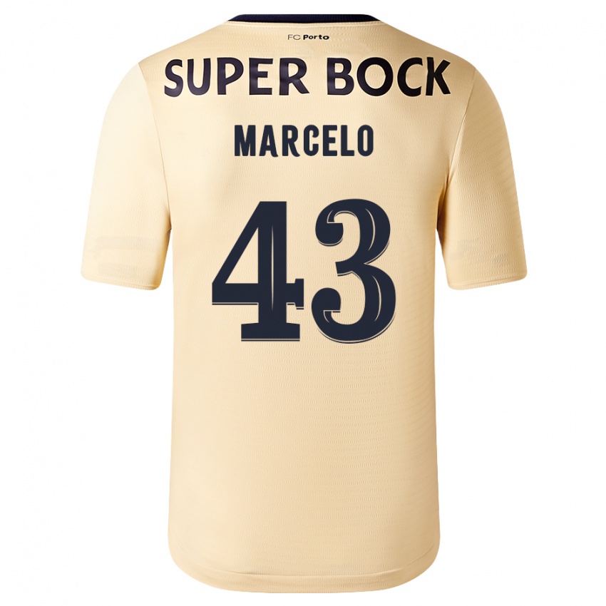 Niño Camiseta Joao Marcelo #43 Beige-Dorado 2ª Equipación 2023/24 La Camisa