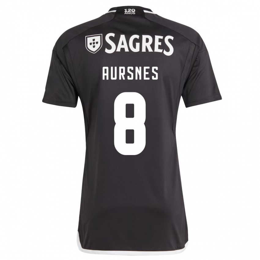 Niño Camiseta Fredrik Aursnes #8 Negro 2ª Equipación 2023/24 La Camisa