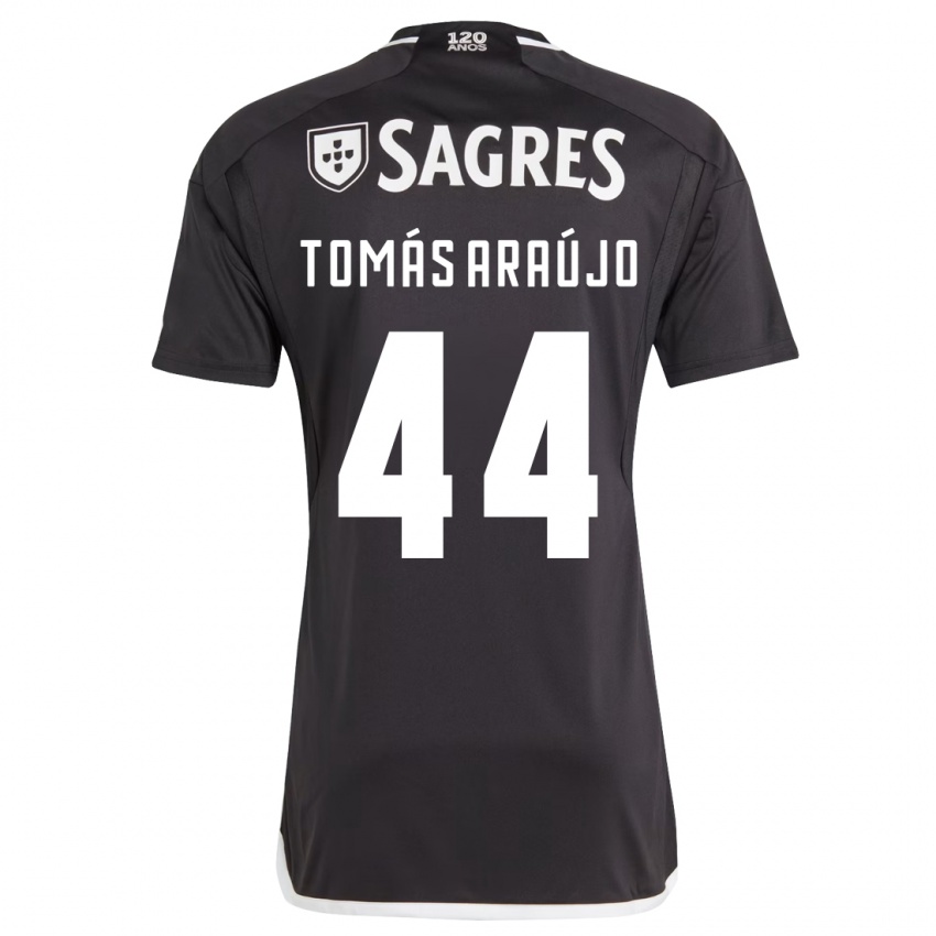 Niño Camiseta Tomás Araújo #44 Negro 2ª Equipación 2023/24 La Camisa