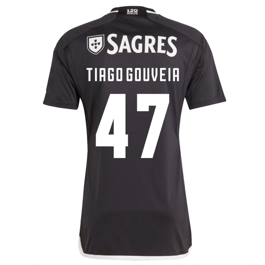 Niño Camiseta Tiago Gouveia #47 Negro 2ª Equipación 2023/24 La Camisa