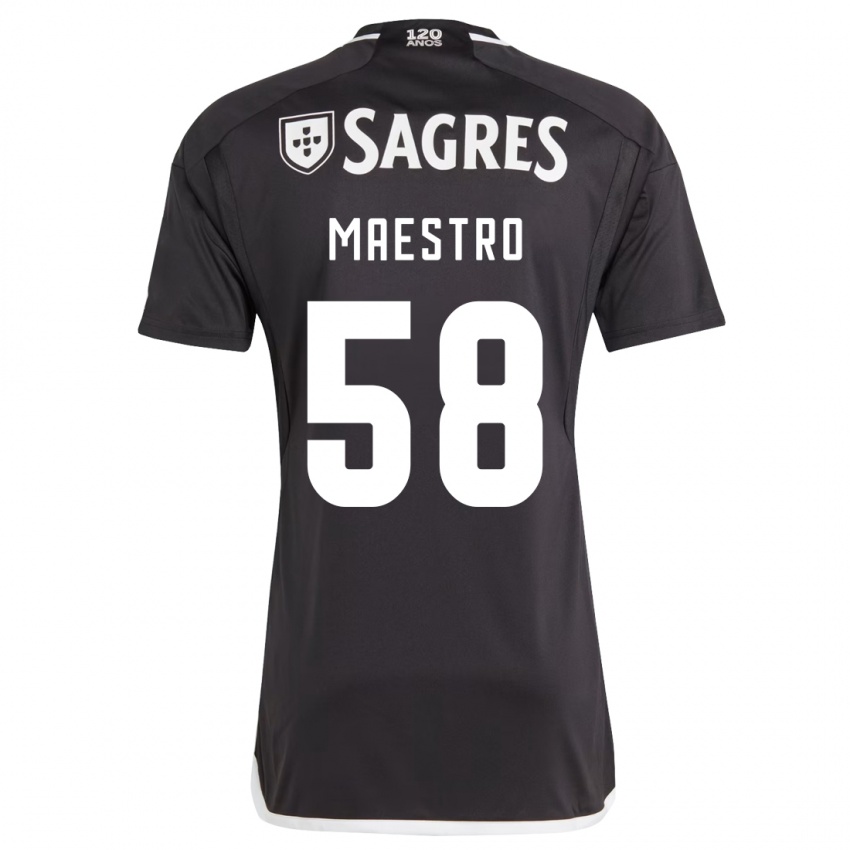 Niño Camiseta Maestro #58 Negro 2ª Equipación 2023/24 La Camisa