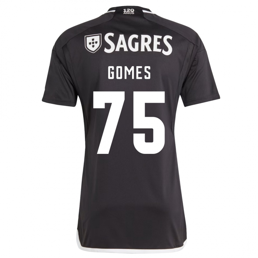 Niño Camiseta André Gomes #75 Negro 2ª Equipación 2023/24 La Camisa
