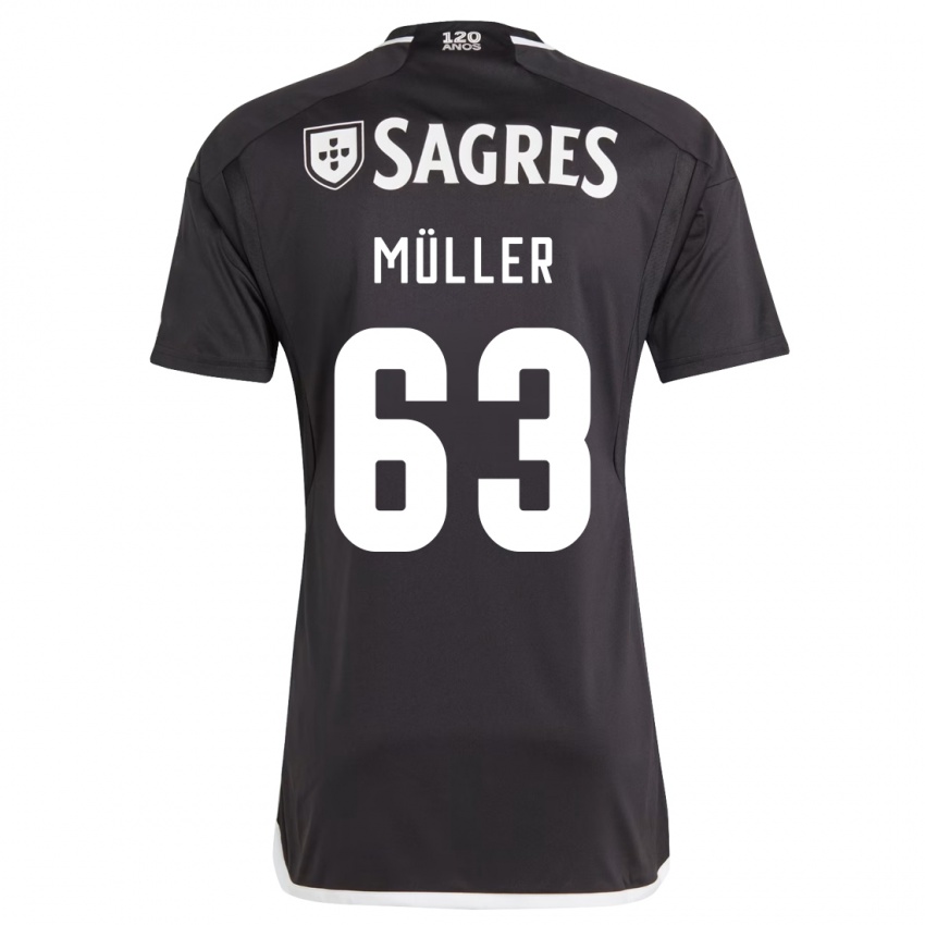 Niño Camiseta José Müller #63 Negro 2ª Equipación 2023/24 La Camisa