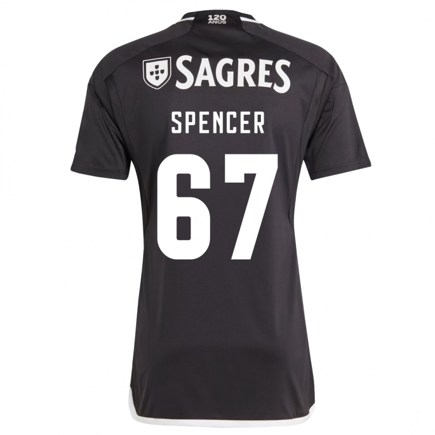 Niño Camiseta Diogo Spencer #67 Negro 2ª Equipación 2023/24 La Camisa