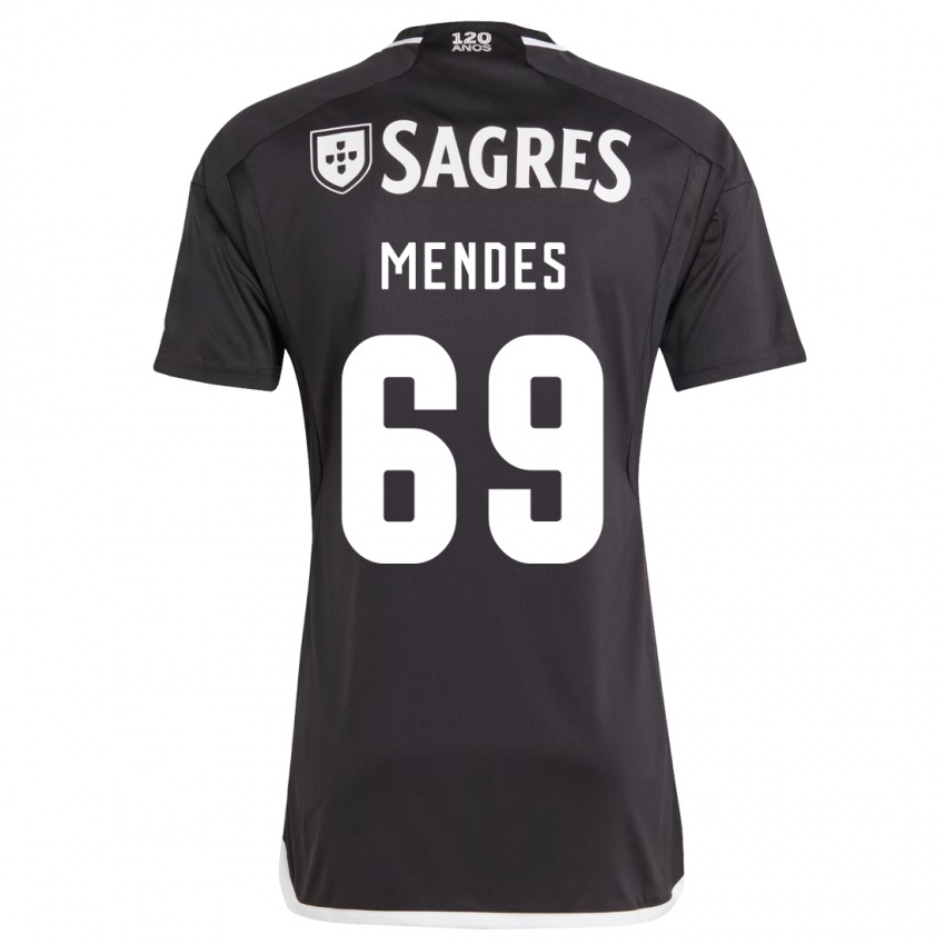 Niño Camiseta Vladimir Mendes #69 Negro 2ª Equipación 2023/24 La Camisa