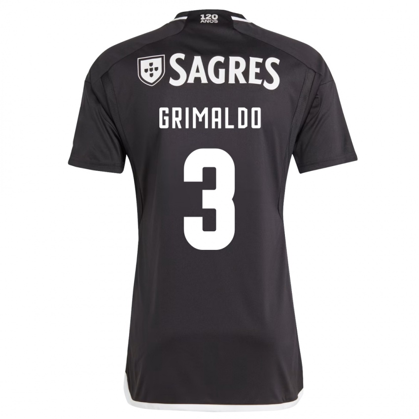 Niño Camiseta Alejandro Grimaldo #3 Negro 2ª Equipación 2023/24 La Camisa