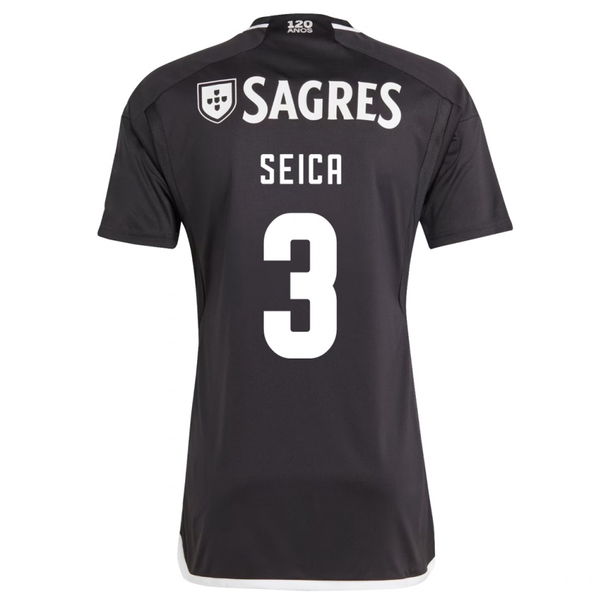 Niño Camiseta Ana Seica #3 Negro 2ª Equipación 2023/24 La Camisa