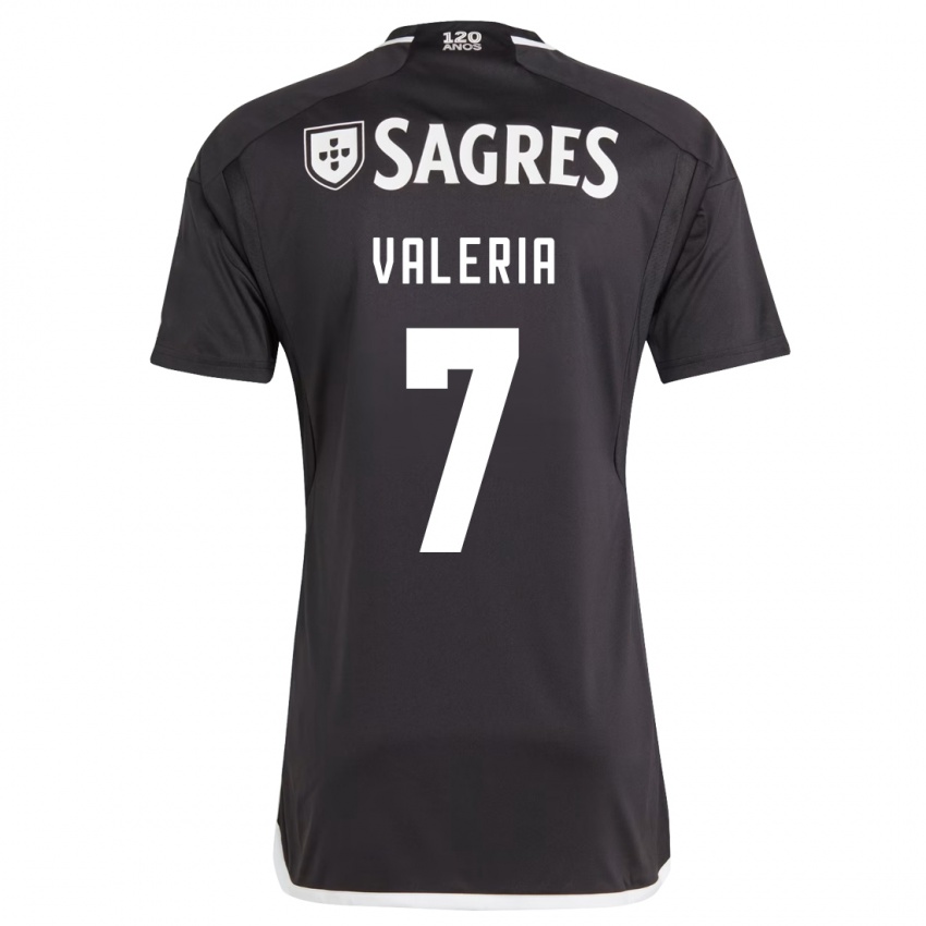Niño Camiseta Valeria #7 Negro 2ª Equipación 2023/24 La Camisa