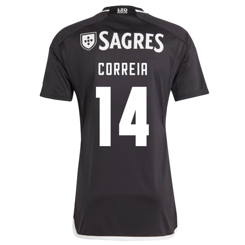 Niño Camiseta Carolina Correia #14 Negro 2ª Equipación 2023/24 La Camisa