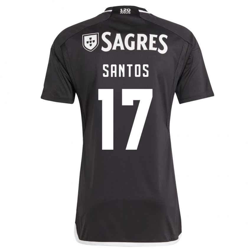 Niño Camiseta Daniela Santos #17 Negro 2ª Equipación 2023/24 La Camisa