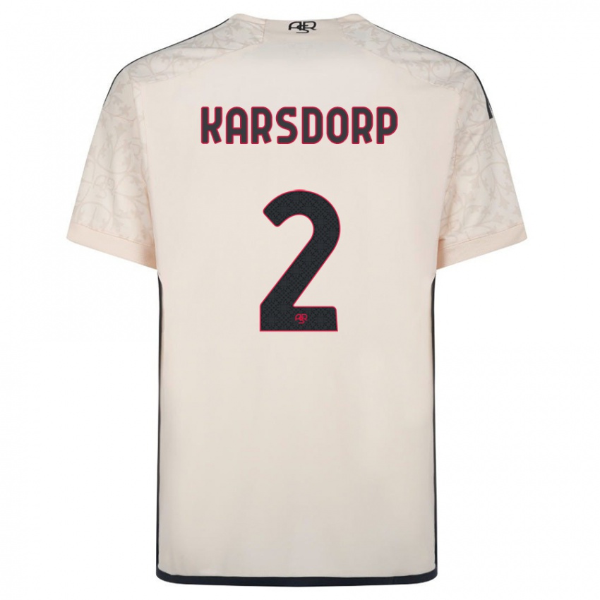 Niño Camiseta Rick Karsdorp #2 Blanquecino 2ª Equipación 2023/24 La Camisa