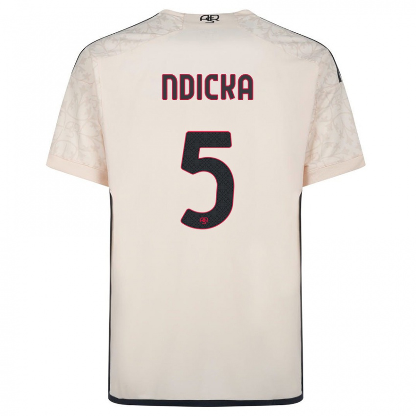Niño Camiseta Evan Ndicka #5 Blanquecino 2ª Equipación 2023/24 La Camisa