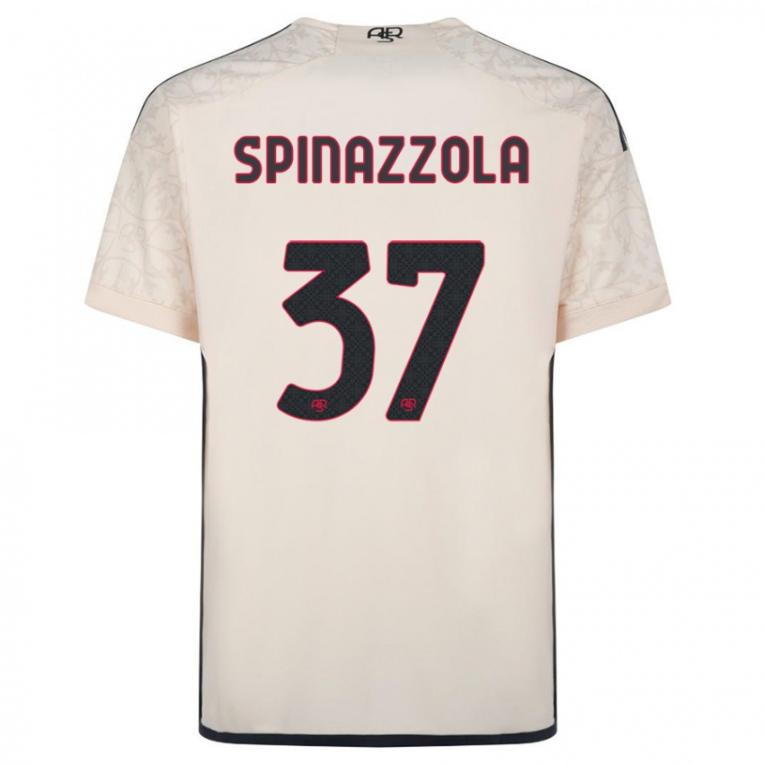 Niño Camiseta Leonardo Spinazzola #37 Blanquecino 2ª Equipación 2023/24 La Camisa