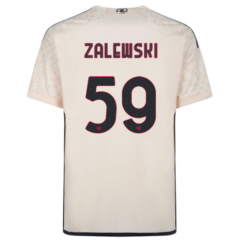 Niño Camiseta Nicola Zalewski #59 Blanquecino 2ª Equipación 2023/24 La Camisa