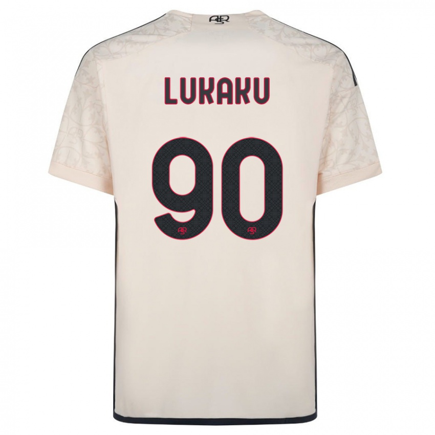 Niño Camiseta Romelu Lukaku #90 Blanquecino 2ª Equipación 2023/24 La Camisa