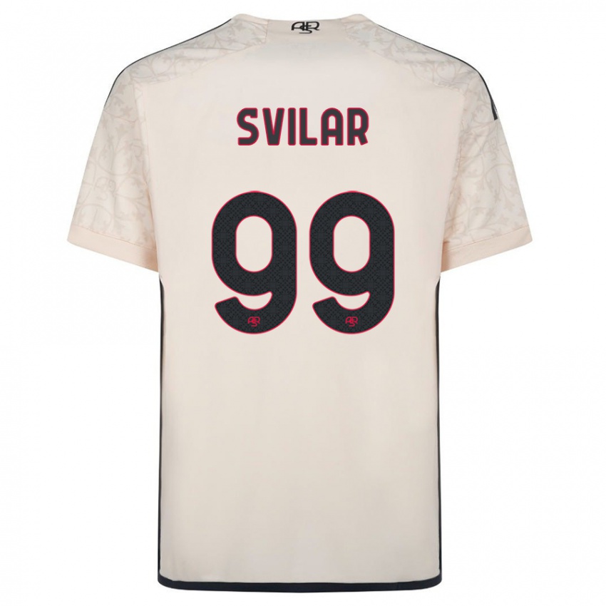 Niño Camiseta Mile Svilar #99 Blanquecino 2ª Equipación 2023/24 La Camisa