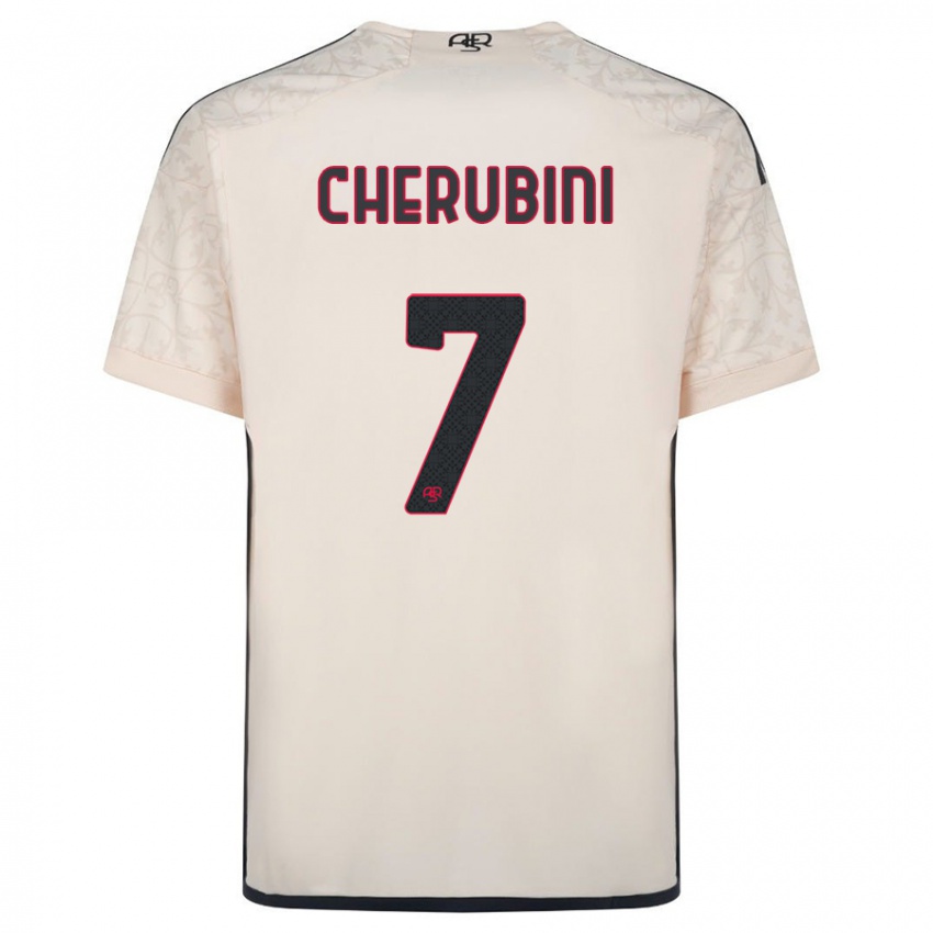 Niño Camiseta Luigi Cherubini #7 Blanquecino 2ª Equipación 2023/24 La Camisa
