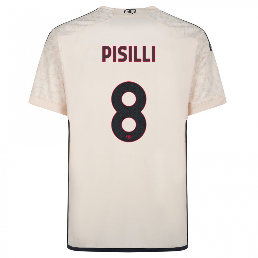 Niño Camiseta Niccolo Pisilli #8 Blanquecino 2ª Equipación 2023/24 La Camisa