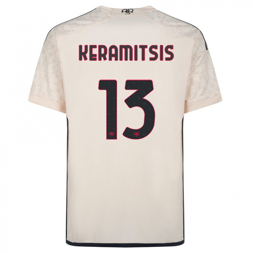 Niño Camiseta Dimitrios Keramitsis #13 Blanquecino 2ª Equipación 2023/24 La Camisa