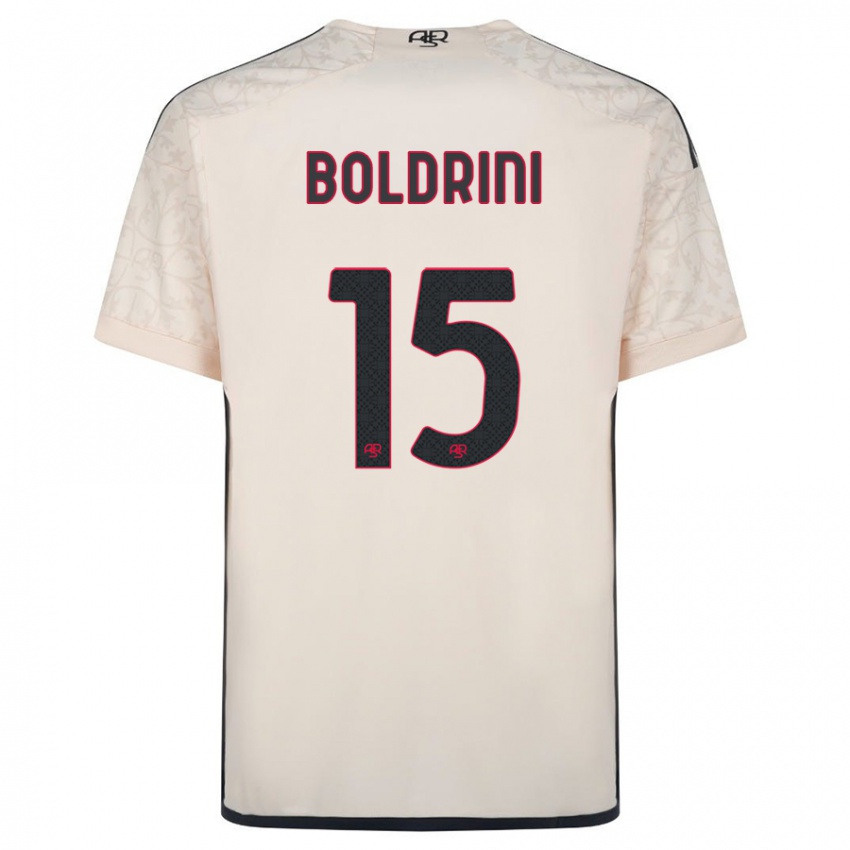Niño Camiseta Mattia Boldrini #15 Blanquecino 2ª Equipación 2023/24 La Camisa