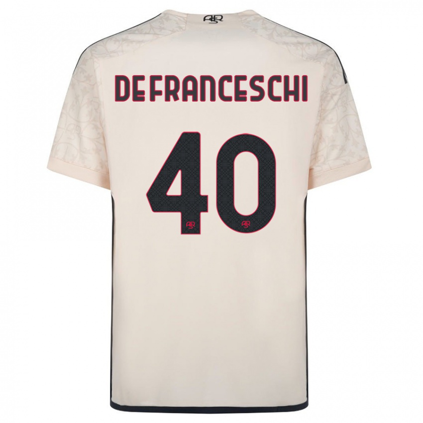 Niño Camiseta Leonardo De Franceschi #40 Blanquecino 2ª Equipación 2023/24 La Camisa
