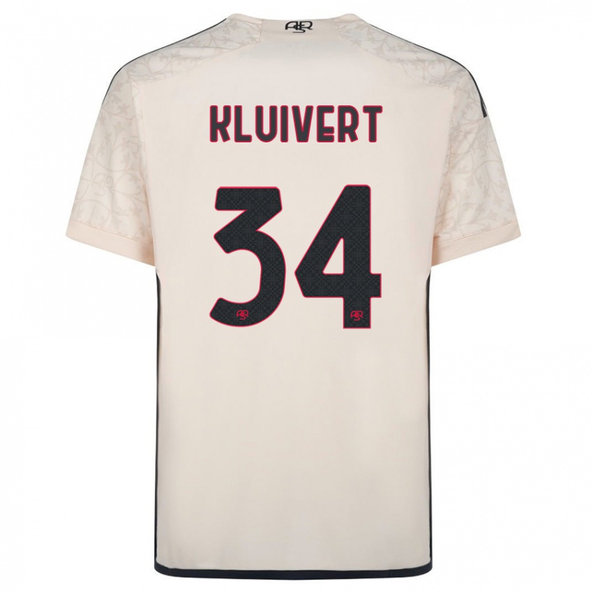 Niño Camiseta Justin Kluivert #34 Blanquecino 2ª Equipación 2023/24 La Camisa